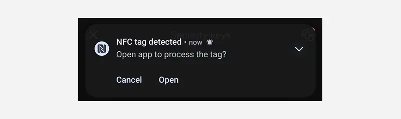 NFC tag detected image 1