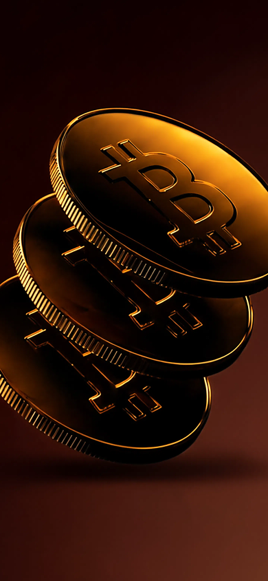 3 stacked coins