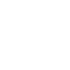 A minimalist geometric graphic on a white background, featuring a single, thick black vertical line running down the center with subtle flares at the very top and bottom edges.