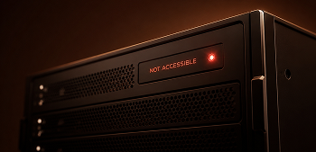 Server with red leds