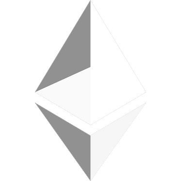 White Ethereum ETH symbol graphic, representing blockchain smart contract networks, Web3 technology applications, gas fees, and decentralized cryptocurrency asset investing.