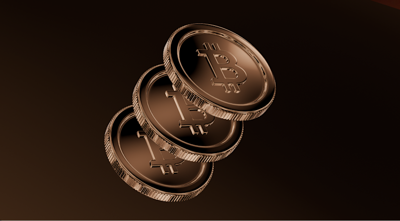 3d bitcoins stacking