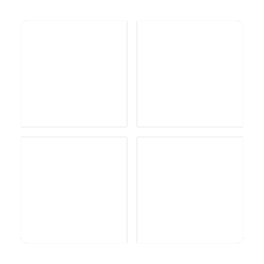 White Microsoft Windows operating system icon on a black background, representing PC software applications, cloud enterprise solutions, and desktop computing user interface design.