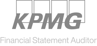 KPMG Financial Statement Auditor certification badge logo template, demonstrating independent institutional auditing, regulatory fiscal compliance, and corporate financial statement verification standards.