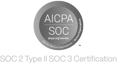 AICPA SOC 2 Type II and SOC 3 certification logo badge badge template, demonstrating institutional compliance, information security data auditing standards, and enterprise cloud data privacy verification.