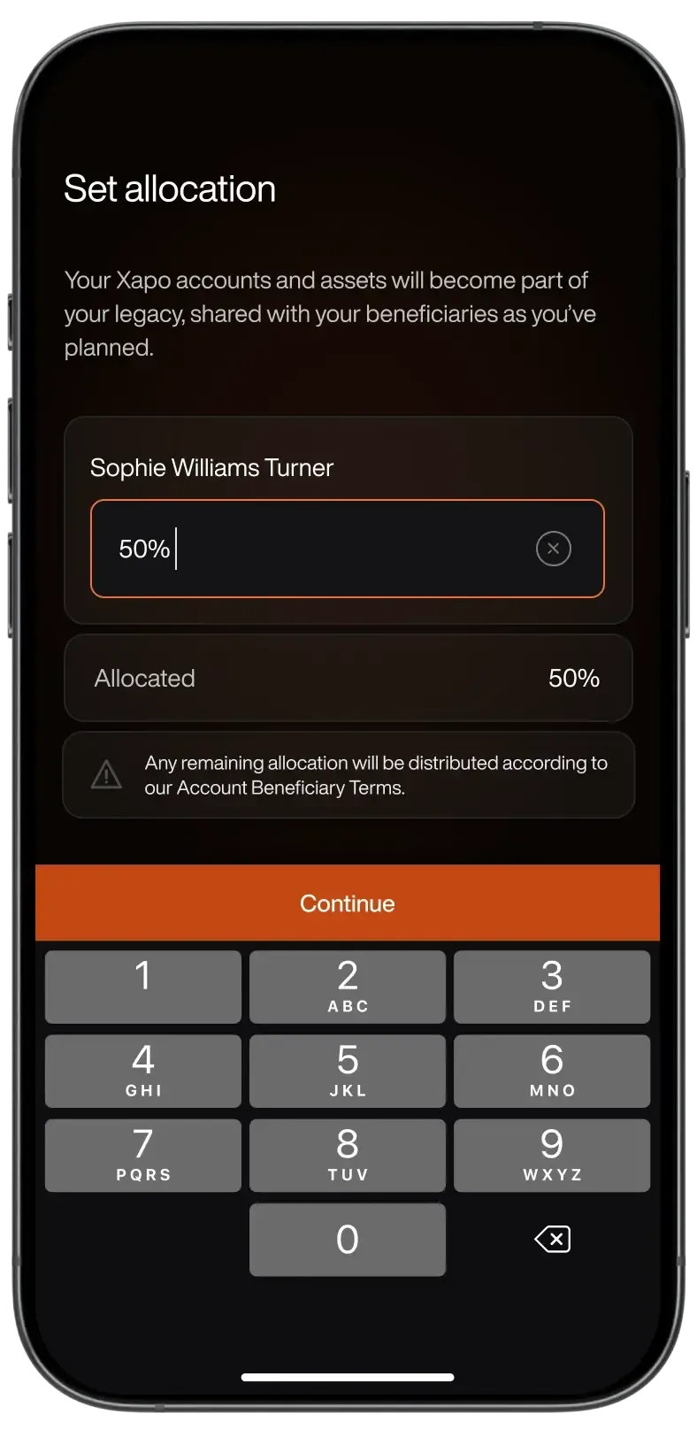 Choose your allocation