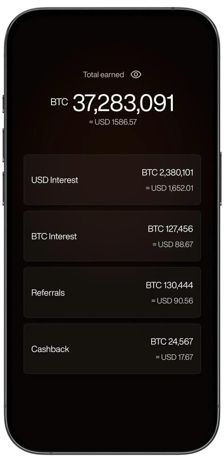 Earn interest on your Bitcoin, paid every day